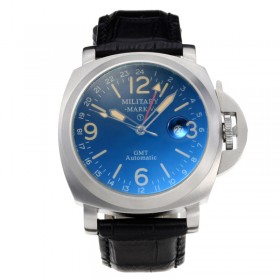 Panerai Luminor Military Automatic with Black Dial Leather Strap-4